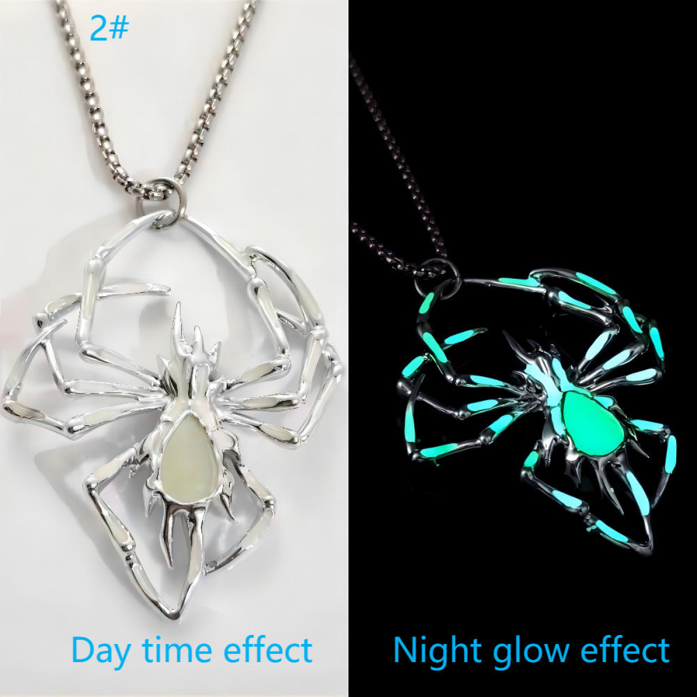 Luminous Spider Necklace