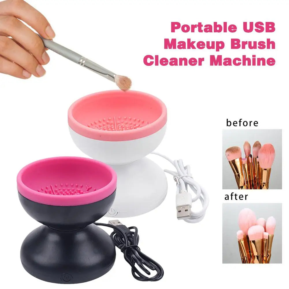 Electric Makeup Brush Cleaner Machine Portable Automatic USB Cosmetic Brush Cleaner