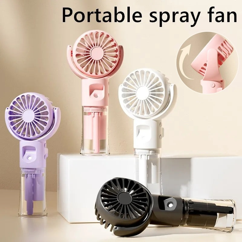 Portable Handheld Spray Fan 4-Speed Water Spray Mist