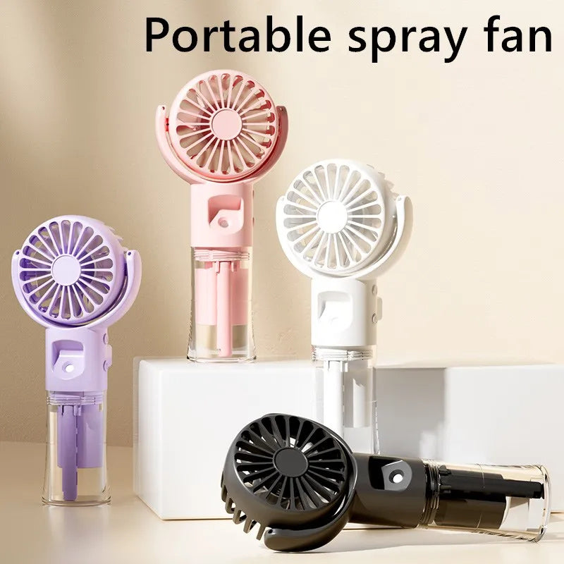 Portable Handheld Spray Fan 4-Speed Water Spray Mist