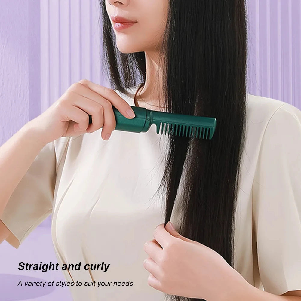 Hair Straightener Curler Comb Fast Heating