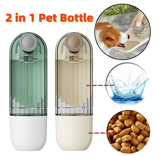 2 In 1 Pet Portable Drinking and feeding bottle