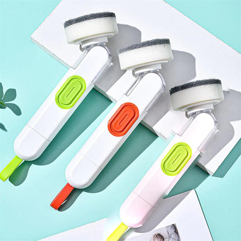 Multi-Functional Long-Handle Liquid-Filled Cleaning Brush Washing Up Brushes