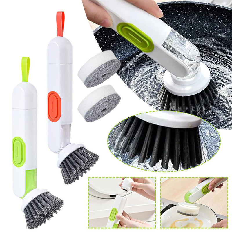 Multi-Functional Long-Handle Liquid-Filled Cleaning Brush Washing Up Brushes