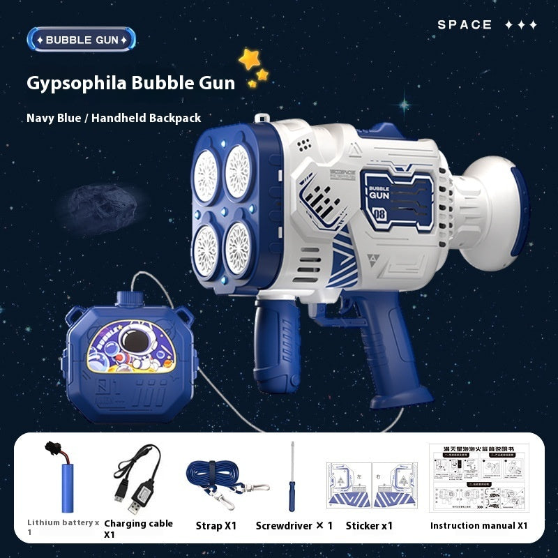 Electric Bubble Gun Toy Rocket Soap with LED Light