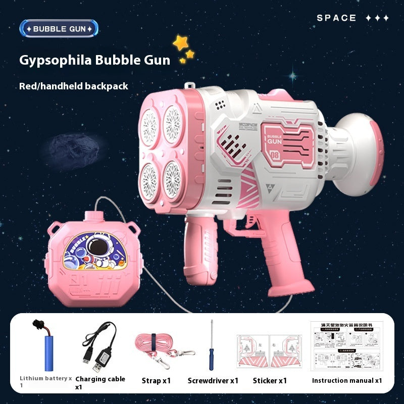 Electric Bubble Gun Toy Rocket Soap with LED Light