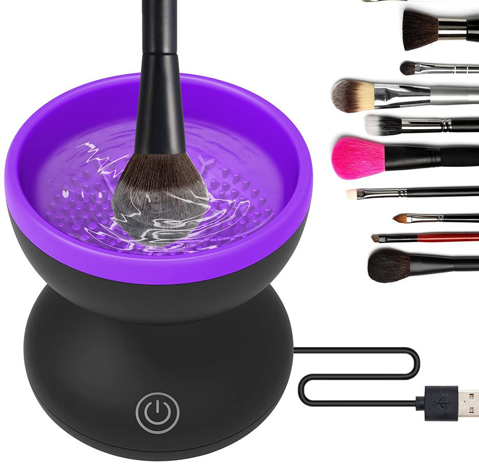 Electric Makeup Brush Cleaner Machine Portable Automatic USB Cosmetic Brush Cleaner